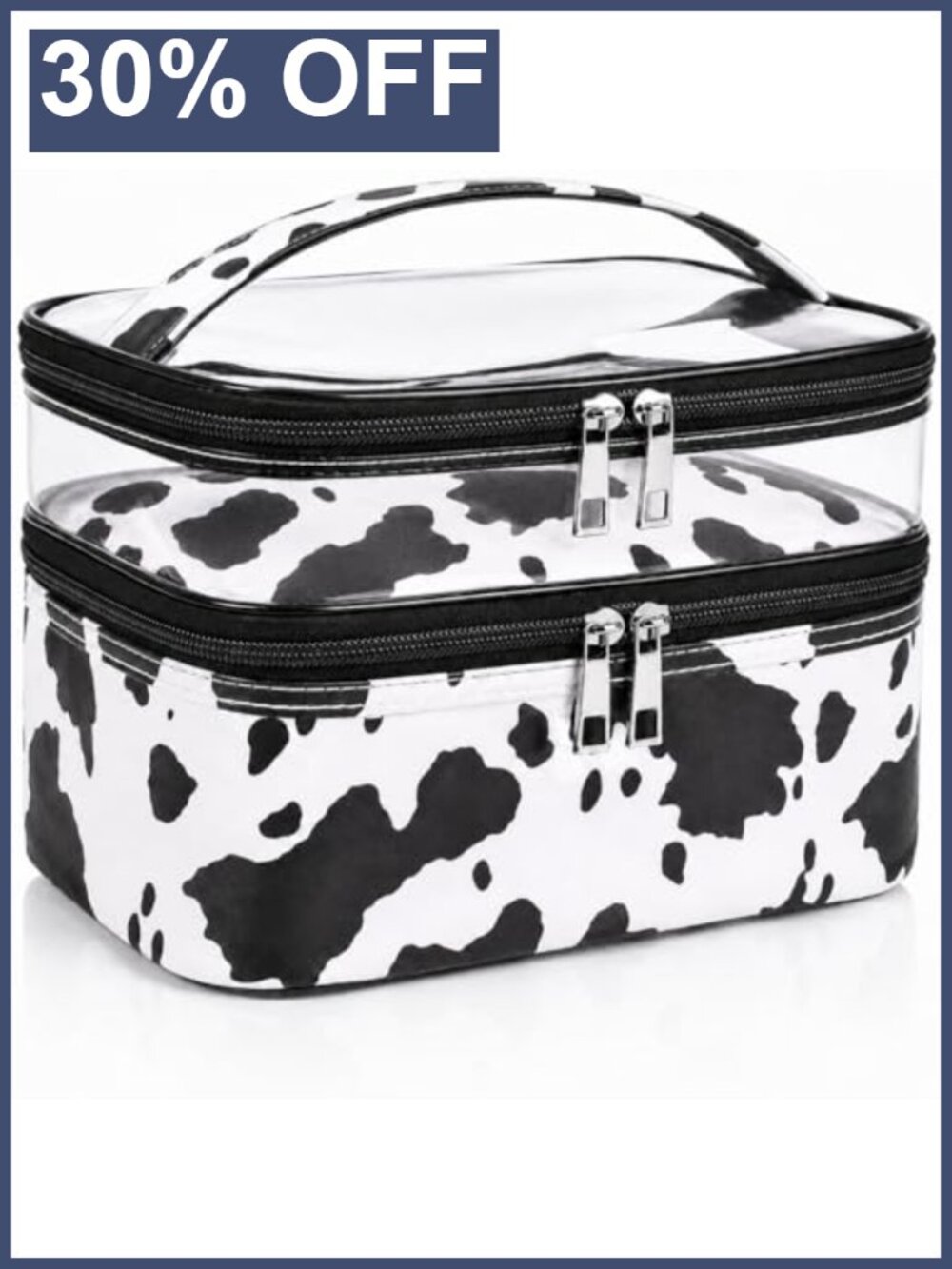 Double Layer Cosmetic Bag Travel Makeup Bag Waterproof Foldable Organizer
